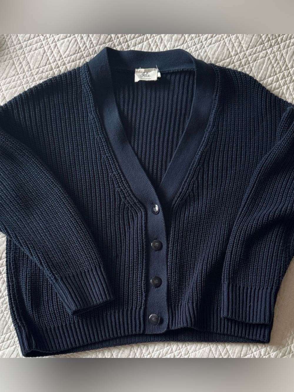 Orta Navy Blue Cardigan